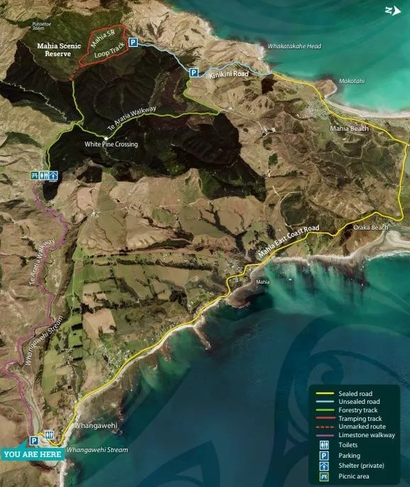 Te Aratia Walkway map